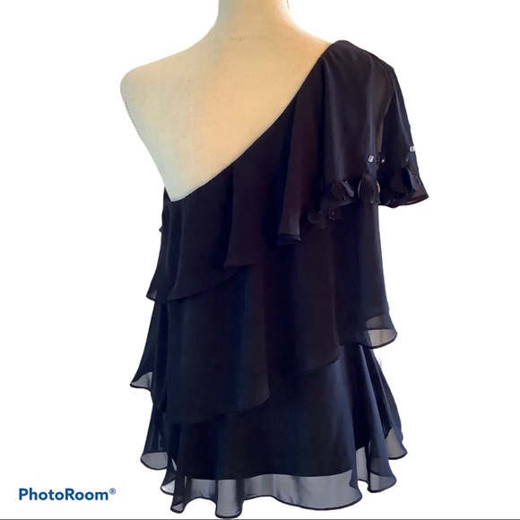 Expo New York Dressy Layered Beaded Rhinestone Top - Picture 3 of 3